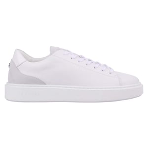 Lavair Heren Luna Logo Leren Trainers (Wit/Grijs)