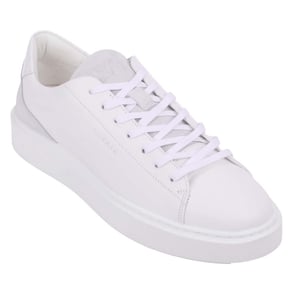 Lavair Heren Luna Logo Leren Trainers (Wit/Grijs)