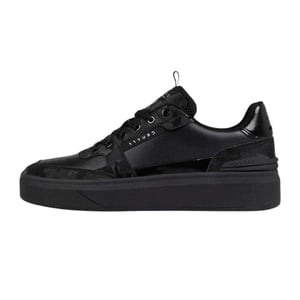 Cruyff Heren Goedgekeurde Leren Tennis Sneakers (Zwart)