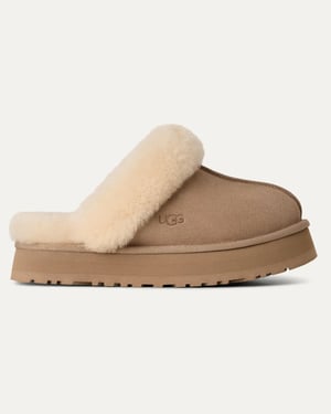 Disquette Logo Detail Slipper in Tan