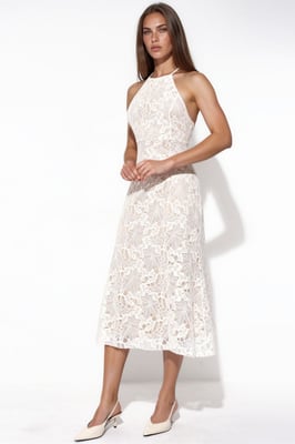 Halterneklace Midi-jurk