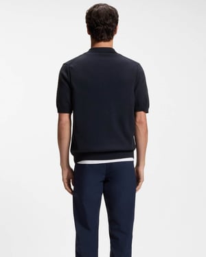 Asac_P Short Sleeve Short Sleeve Polo Shirt in Dark Blue
