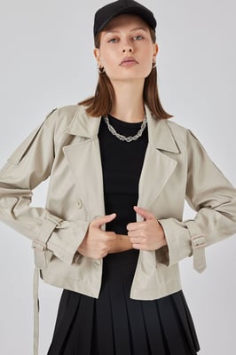 Kort bälte Trench Coat