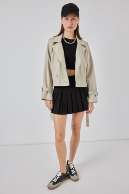 Kort bälte Trench Coat