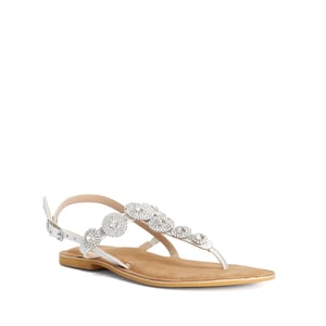 Dune Ladies Liana - Diamante Embellished Toe Post Flat Sandals