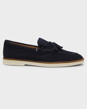 Hedley Loafers Logo Detail Loafers in Dark Blue