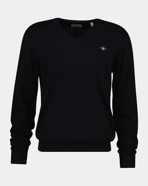 Regular Fit Long Sleeve Classic Jumper in Dark Blue