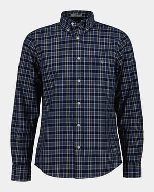 Regular Fit Shirt - Checked in Dark Blue