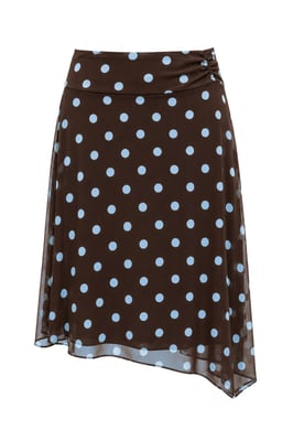 Hoge Taille Pois Tulle Midi Rok