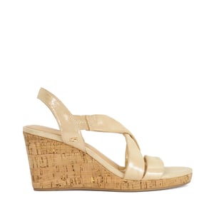 Dune Ladies Kamies - Leather Cork Wedge Sandals