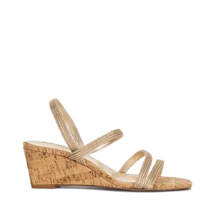 Dune Ladies Kali - Gold Cork Wedges