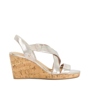 Dune Ladies Wf Kamies - Wide Fit Cork Wedge Heel Shoes