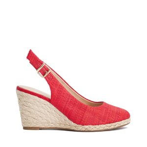 Dune Ladies Wf Capable - Wide Fit Leather Wedge Heel Sandals