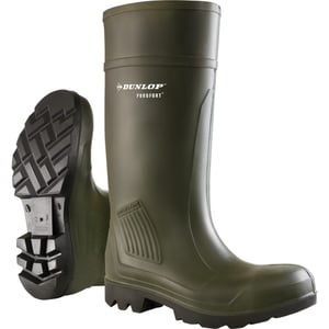Dunlop D460933 Purofort PRO Non-Safety / Mens Boots / Plain Rubber Wellingtons (Green)