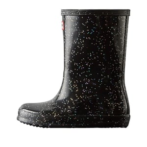 Hunter Girls First Giant Glitter Wellington Boots (Black)