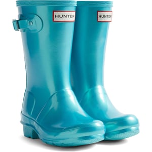 Hunter Childrens/Kids Original Pearlised Wellington Boots (Pool Blue)