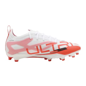 Puma Ultra Pro Stevige Grond Voetbalschoenen voor Kinderen/Kinderen (Puma wit/oranje)