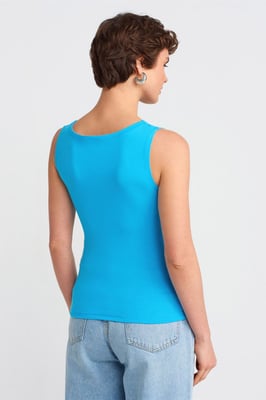 Mouwloze Slim-Fit Bootnek Blouse