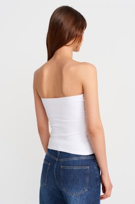 Strapless Slim-fit Jersey Blouse