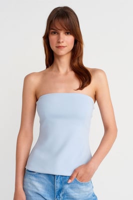 Strapless Slim-fit Bandeau Blouse