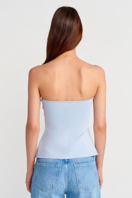 Strapless Slim-fit Bandeau Blouse
