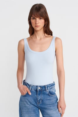 Mouwloos Geribbeld Katoenmix Bodysuit