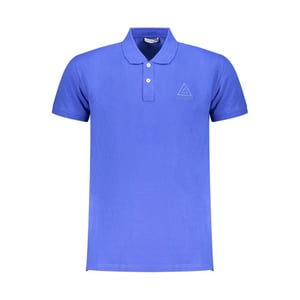 Iceberg Blue Cotton Men Polo Shirt