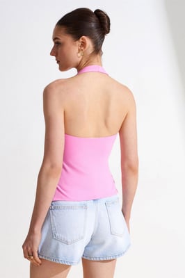 Halternekkortingen Slim-Fit Blouse
