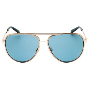 Guess Blue Lens Gold Frame Sunglasses