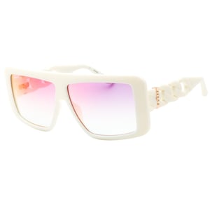 Guess Gradient Or Mirror Violet Lens White Sunglasses