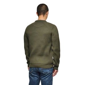 Weekend Offender Heren Morello Ribgebreide Trui (Groen)