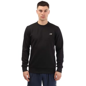 New Balance Heren Crew Neck Athletic Sweatshirt (Zwart)