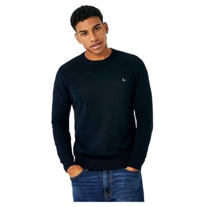 Jack Wills Heren Seabourne Logo Crew Hals Trui (Marine)