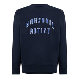 Marshall Artist Heren Detroit Letter Sweatshirt (Marine)