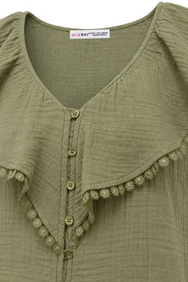 Katoenen V-hals Mouwloze Blouse