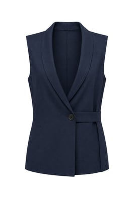 Gestrikte Katoen-linnen Gilet