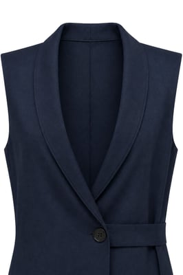 Gestrikte Katoen-linnen Gilet