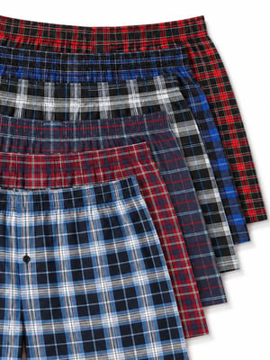 6 Pack Mens Woven Boxers Assorted