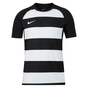 Nike Herrar Kontrasterande Randig Crew Neck Raglan Rugby T-Shirt (Svart/Vit)