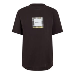 Marshall Artist Heren geruit Logo Jersey Regular T-shirt (Zwart)