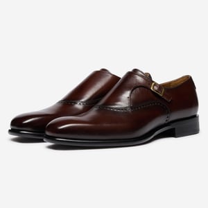 Oliver Sweeney Antiqued Calf Leather Monk Shoes
