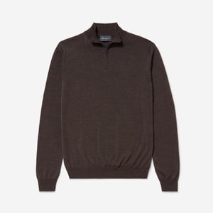 Oliver Sweeney Merino Wool Quarter Zip Jumper