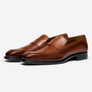 Oliver Sweeney Antiqued Calf Leather Penny Loafers