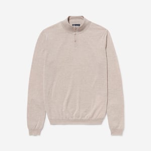 Oliver Sweeney Merino Wool Buttoned Funnel-Neck Jumper