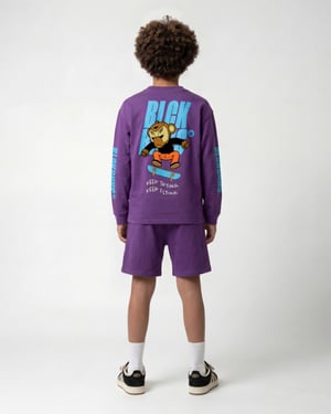 Black Bananas Kinderen Keep flying Twin Set, Paars