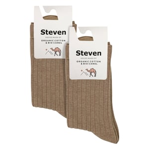 2 Pairs Ladies Organic Cotton Camel Wool Socks - Warm Comfort for Everyday Wear