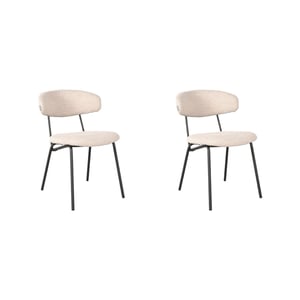 LABEL51 - Eetkamerstoel Zack - Beige - 59x53x79cm - Set van 2