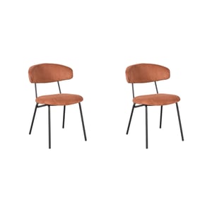 LABEL51 - Eetkamerstoel Zack - Rust - 59x53x79cm - Set van 2