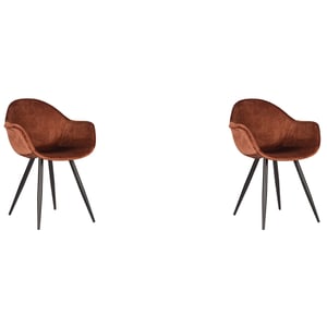 LABEL51 - Eetkamerstoel Forli - Rust - 58x60x83cm - Set van 2