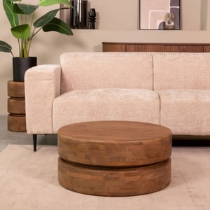 LABEL51 - Salontafel Milly - Bruin - 70x70x31cm